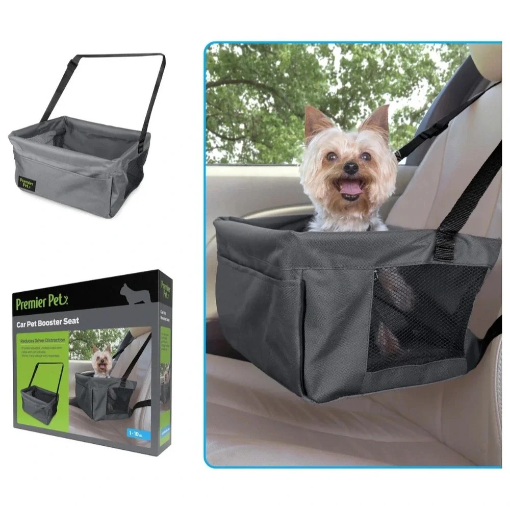 Premier Pet Elevated Car Booster Seat – Small Dog Travel Carrier‎ 1–10lbs